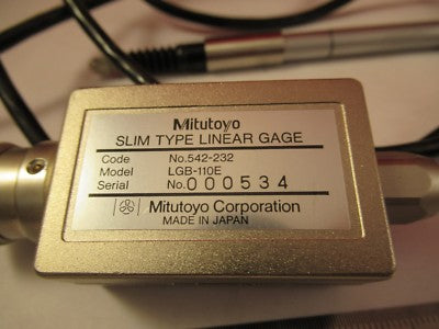 Mitutoyo Japan Slim Linear Gage 542-232 LGB-110E Microscope Part