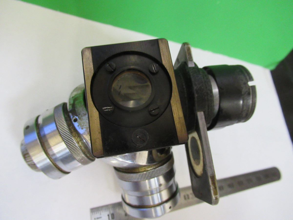 Antique Carl Zeiss AG Epi Nosepiece + 2 OBJs Microscope Part
