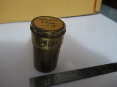 Carl Zeiss AG Jena Apo 1.5mm Empty Brass Objective Can Microscope AS Pic