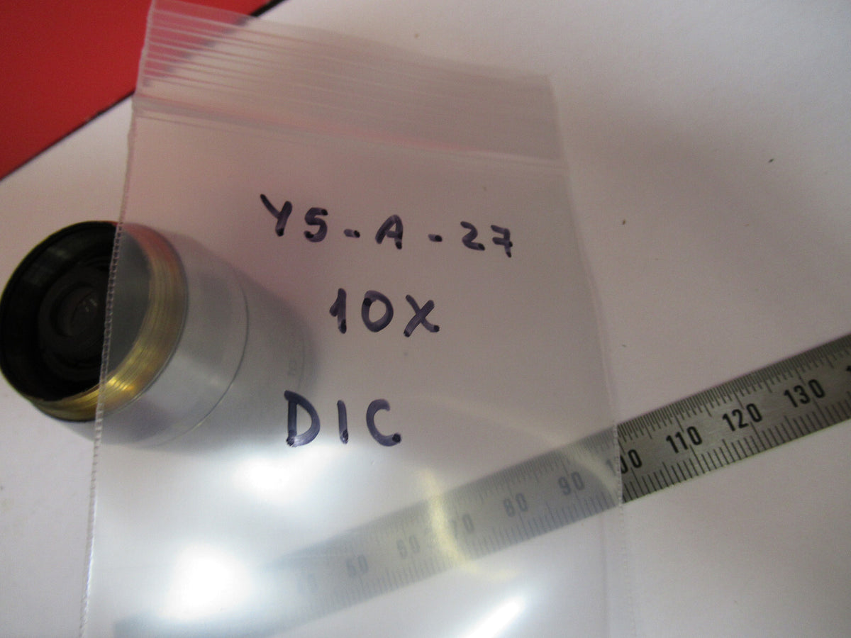 MICROSCOPE PART REICHERT POLYVAR OBJECTIVE DIC IK FLUOR 10X OPTICS Y5-A-27