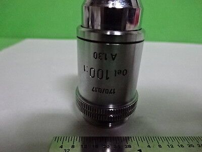 MIKROSKOPTEIL VINTAGE OBJEKTIV LEITZ 100X DEUTSCHLAND JENA OPTICS AS IS B2-M-04