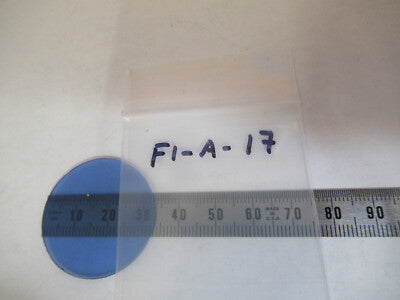OPTICAL BLUE GLASS FILTER MICROSCOPE PART OPTICS AS PICTURED &F1-A-17