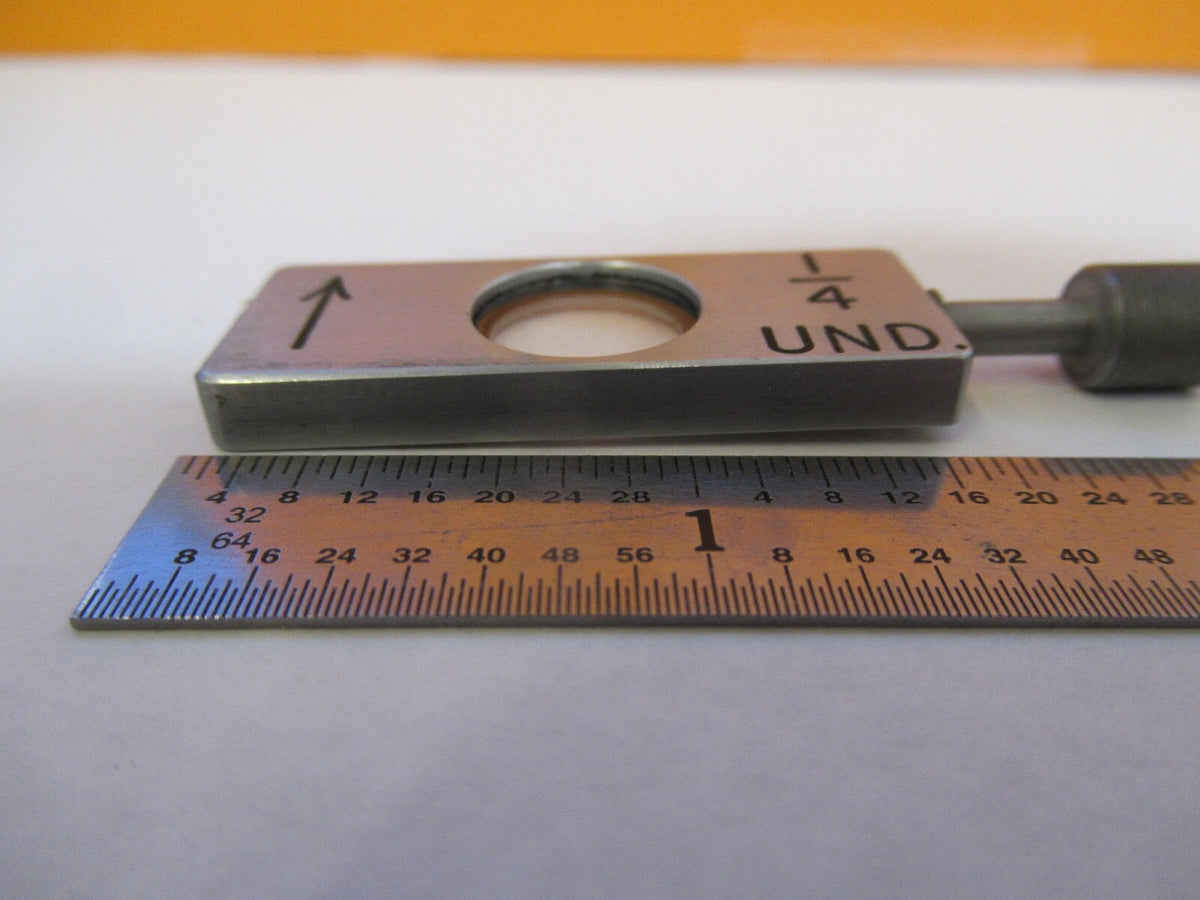 BAUSCH LOMB POL OPTICS SLIDE 1/4 LAMBDA UND MICROSCOPE PART AS PICTURED &27-A-29