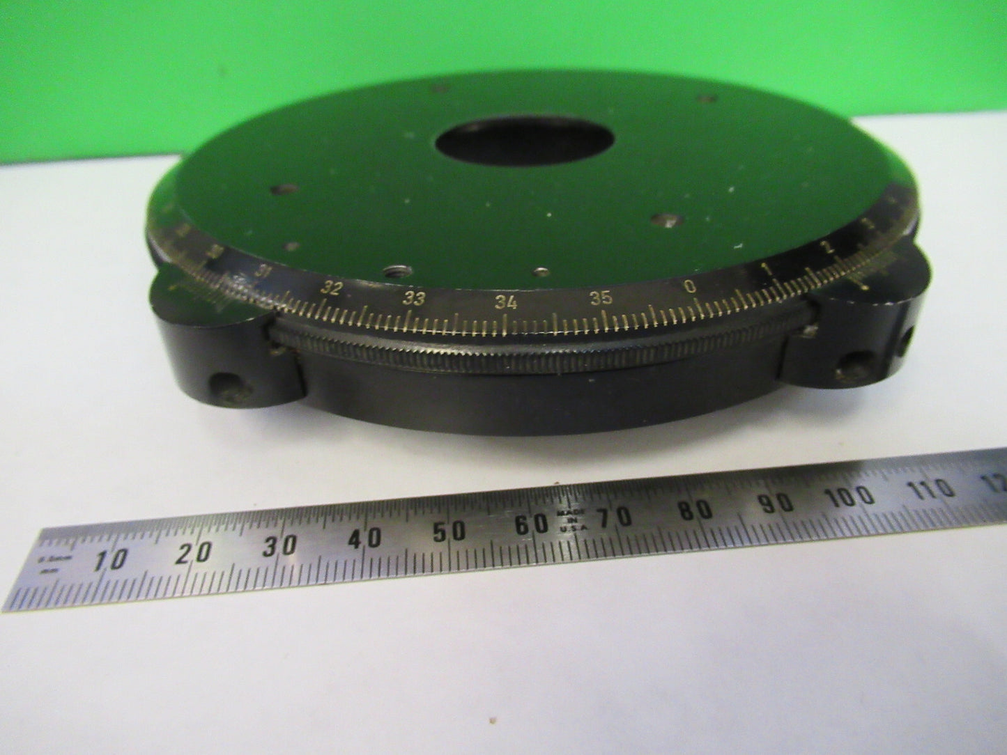 ZEISS GERMANY POL ROTABLE STAGE TABLE MICROSCOPE PART AS PICTURED X9-B-21