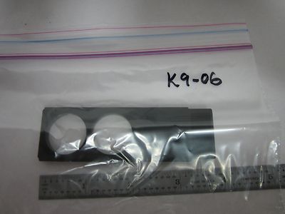 MICROSCOPE SLIDE RETICLE CROSSHAIR + MICROMETER OPTICS BIN#K9-06