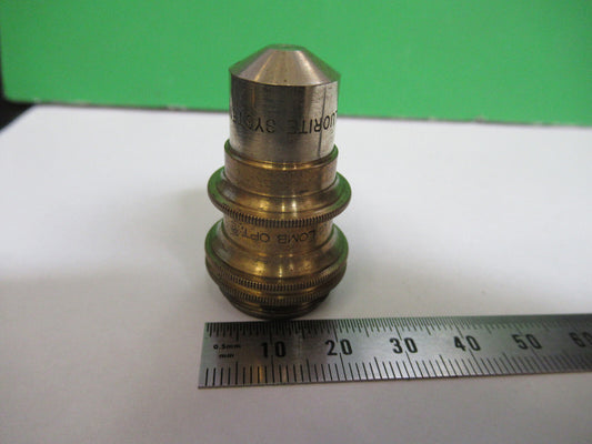 Antique Brass Bausch & Lomb Fluor 1.8mm Objective Microscope