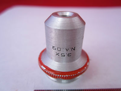 OPTICAL MICROSCOPE PART SPENCER OBJECTIVE 3.5X OPTICSS  BIN#7C