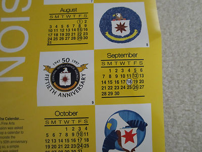 CIA 1997 CALENDAR 50th ANNIVERSARY CENTRAL INTELLIGENCE AGENCY COLLECTABLE