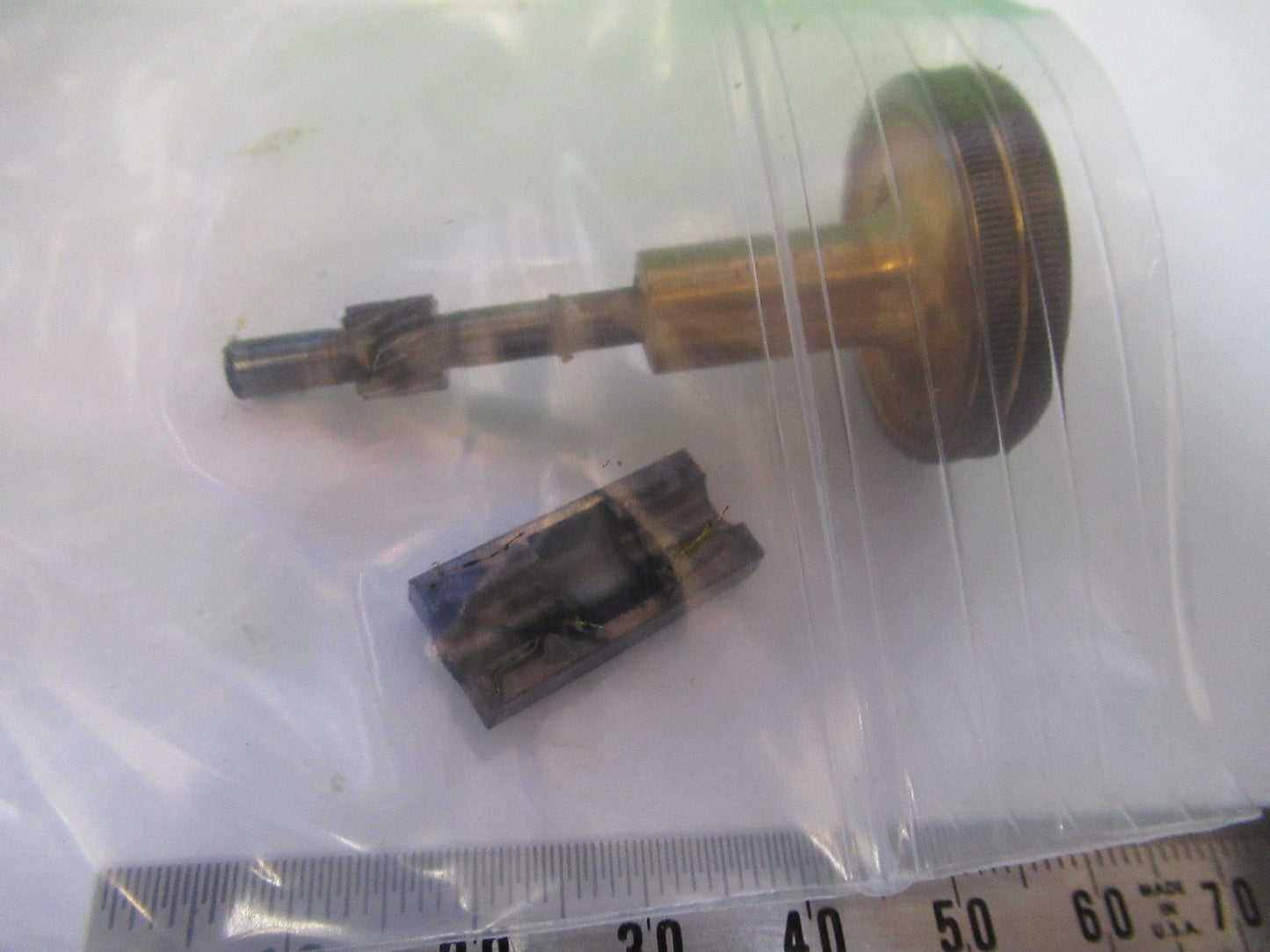 ANTIQUE BRASS LEITZ GERMANY STAGE CONDENSER MICROSCOPE PART AS PICTURED Y4-FT-96