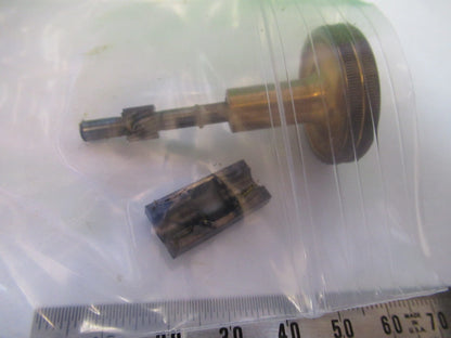 ANTIQUE BRASS LEITZ GERMANY STAGE CONDENSER MICROSCOPE PART AS PICTURED Y4-FT-96