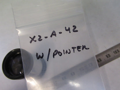 LEITZ WETZLAR NF 10X with pointer EYEPIECE OCULAR MICROSCOPE PART AS PIC X2-A-42