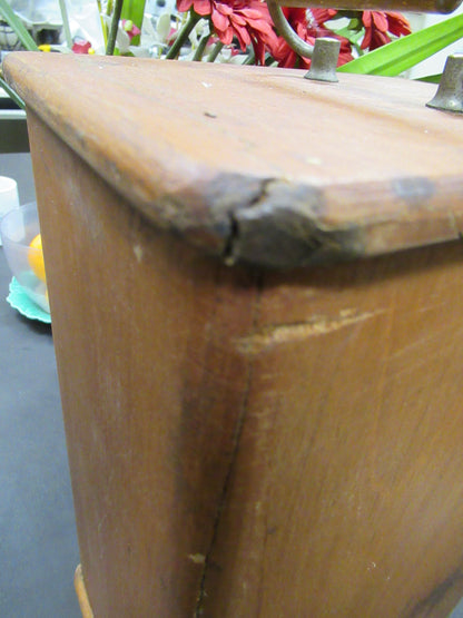 EMPTY WOOD CABINET for ANTIQUE KORITSKA MILANO MICROSCOPE PART AS PICTURED &LOB