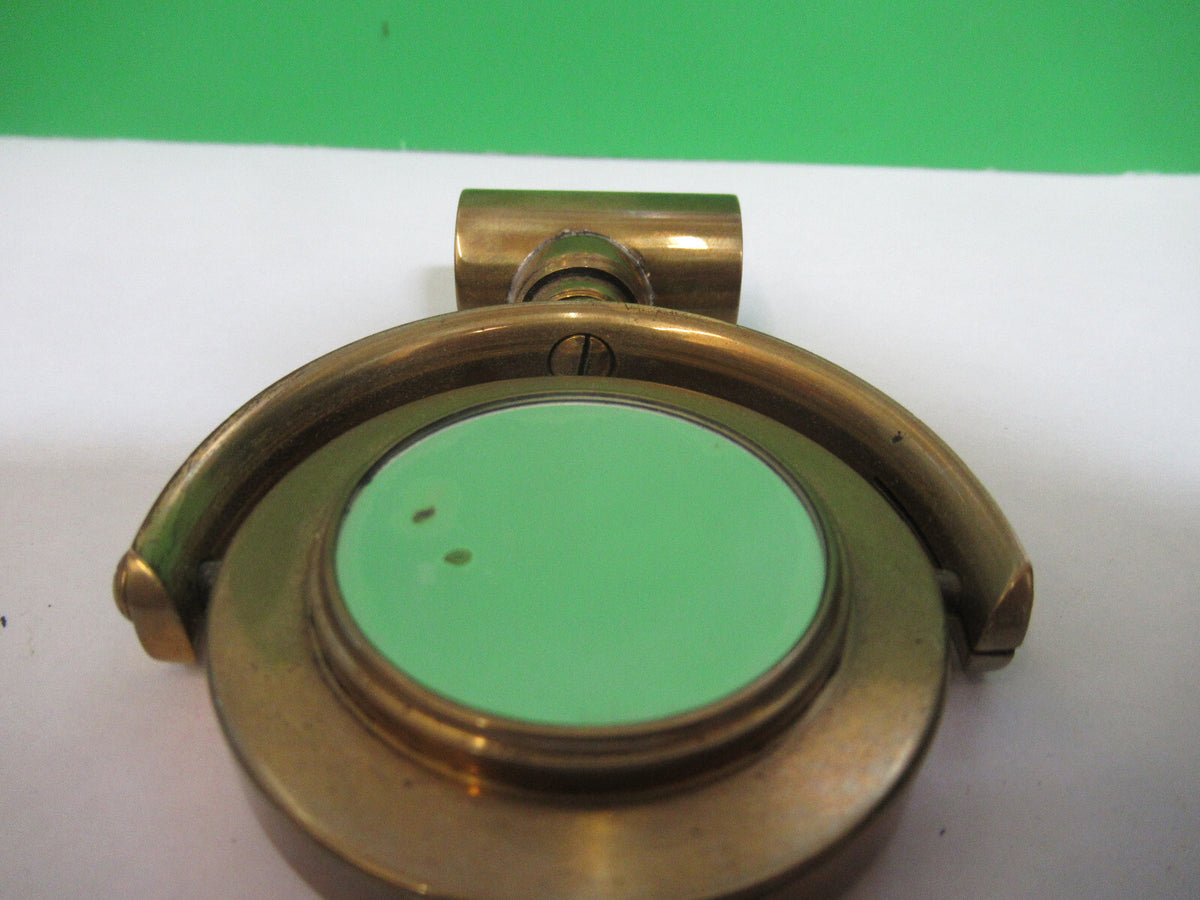 Antique Brass Mirror James Parkes England Microscope Part