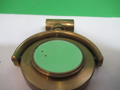 Antique Brass Mirror James Parkes England Microscope Part