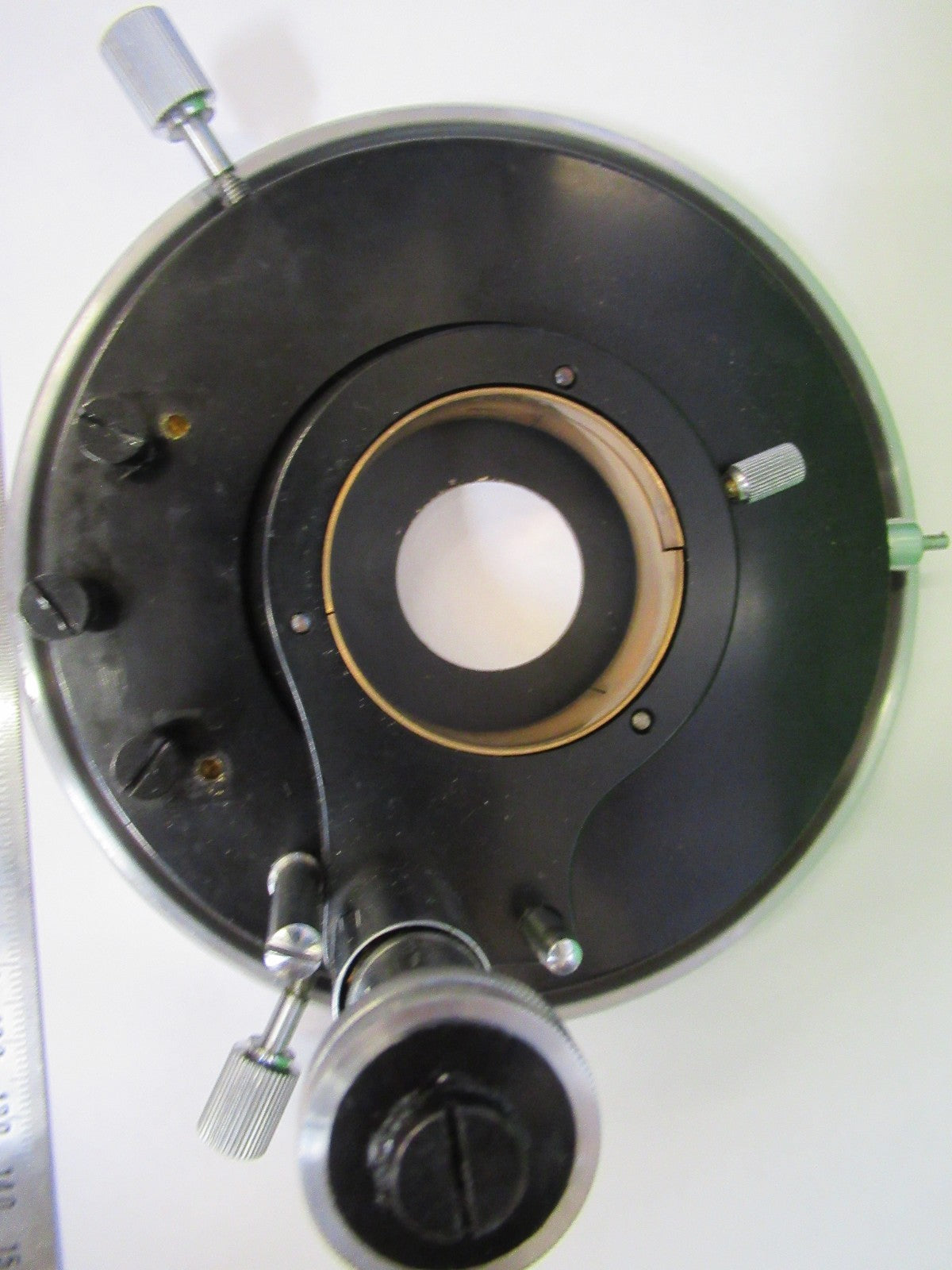 SEIBERT WETZLAR ROTABLE POL STAGE TABLE MICROSCOPE PART AS PICTURED U9-A-08