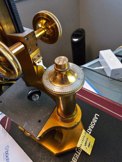 Antique Brass Rare R J Beck London Collectable Microscope