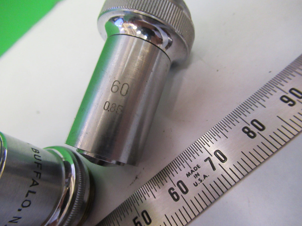 Lot 3 ea Objectives Spencer Lens Co. American Optical Co., one Eds Corp Microscope Part