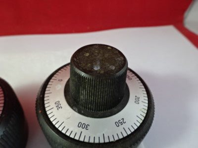 MICROSCOPE PART ZEISS GERMANY SET of KNOBS OPTICS AS IS &55R-A-03