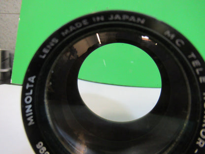 Lens Camera Minolta Japan F 1:2.8 135mm Optics