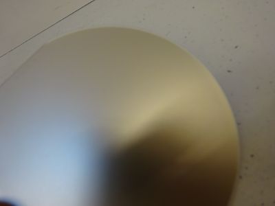 Rare Sapphire Wafer Coated with Platinum + Strontium Titanate