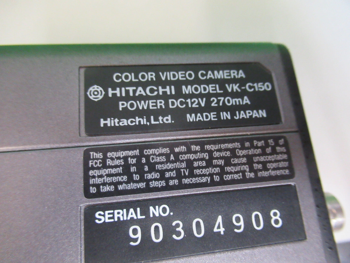 HITACHI OPTICAL VK-C150 CCD CAMERA OPTICS MICROSCOPE PART AS PICTURE &R2-B-16