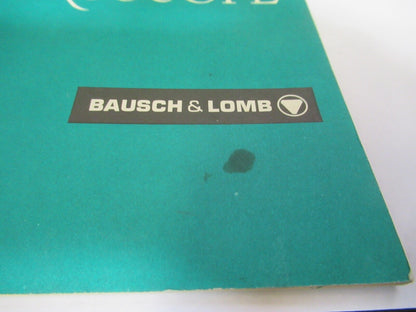ANTIQUE BAUSCH LOMB 1965 manual theory MICROSCOPE PART AS PICTURED 7-ft-06