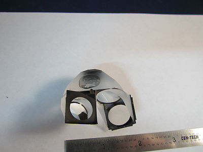 OPTICAL MICROSCOPE PRISM ASSEMBLY from OLYMPUS STEREO SCOPE OPTICS BIN#19 i
