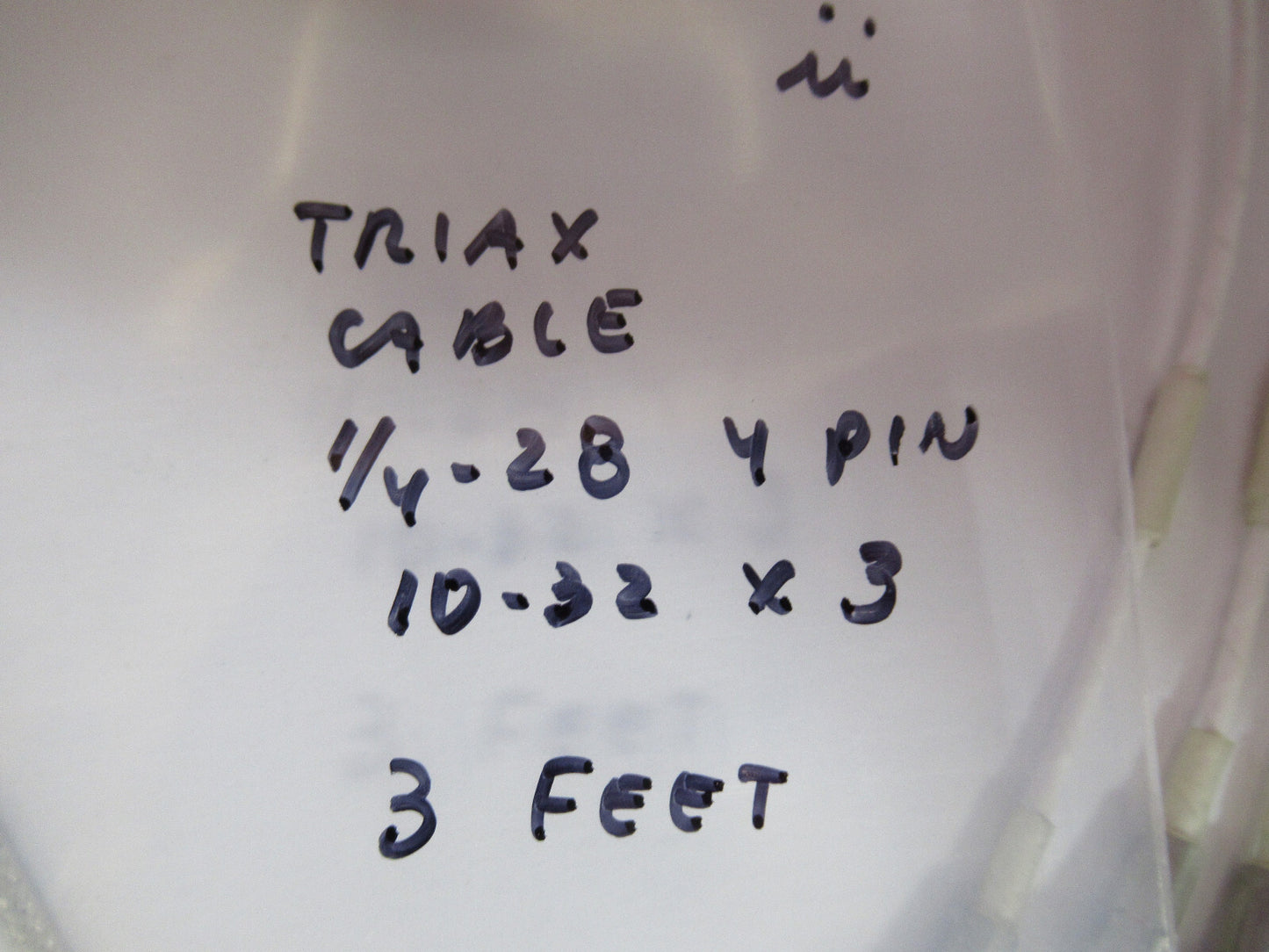 Cable 3 ft Triaxial 1/4-28 4 Pin 10-32's for Accelerometer