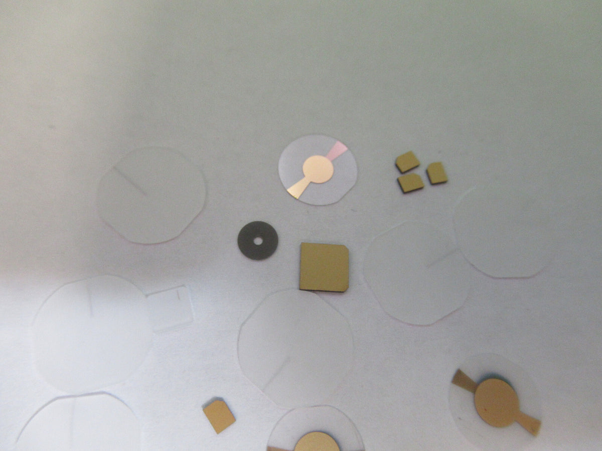Lot Blanks Piezoelectric Quartz Crystal X-y-cut Gold Coated Piezo Sensor