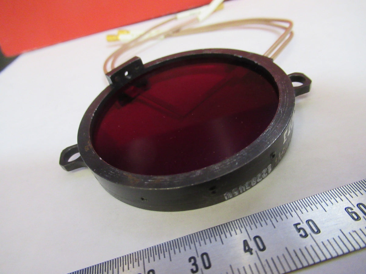 Rare Optical Mil Spec Device Red Dark Filter Laser Optics