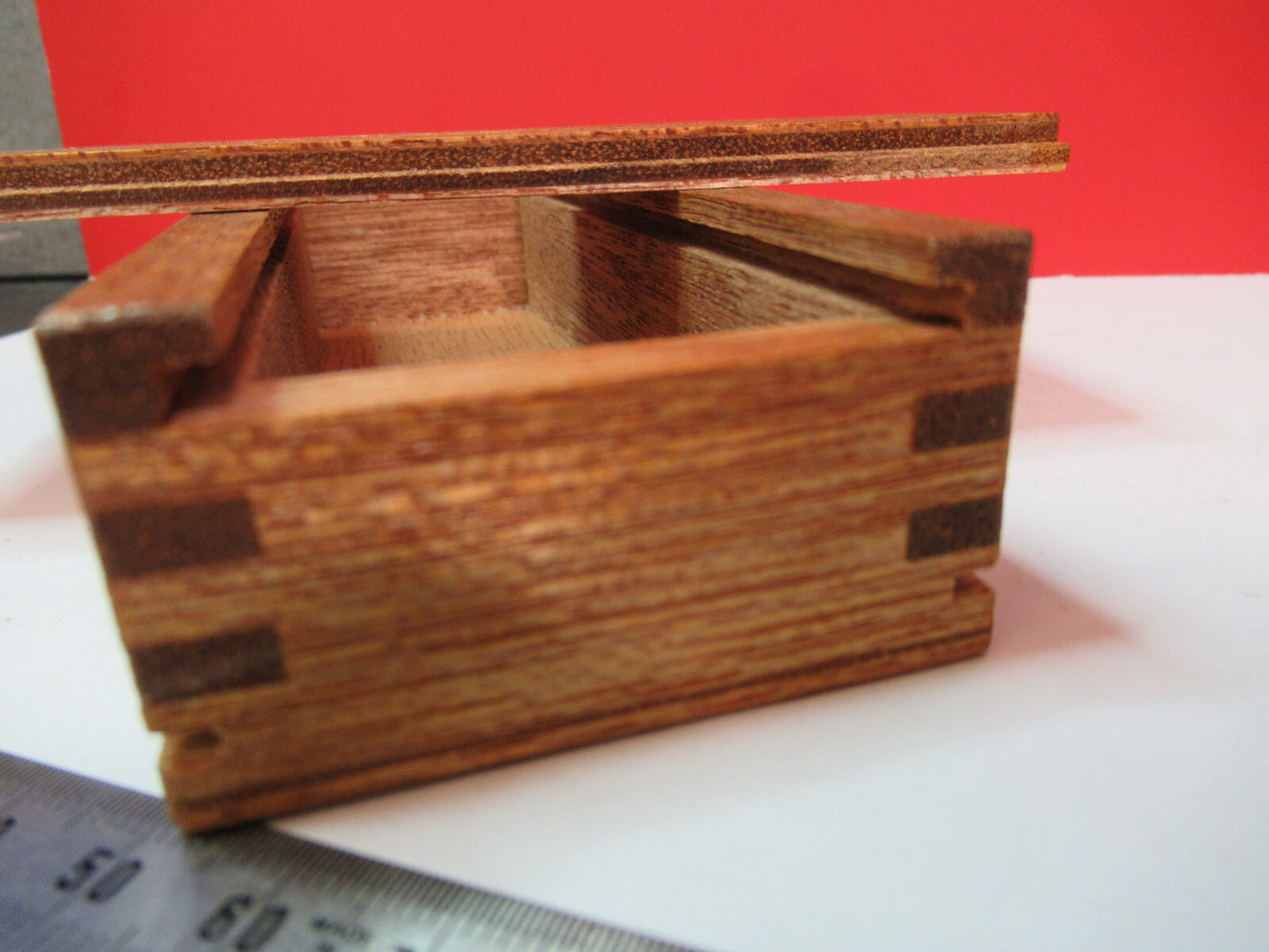 ANTIQUE WOOD CONTAINER EMPTY BAUSCH LOMB USA MICROSCOPE PART T9-A-40