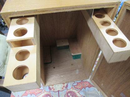 EMPTY WOOD CABINET for ANTIQUE CARL ZEISS GERMANY MICROSCOPE PART AS PICTURED