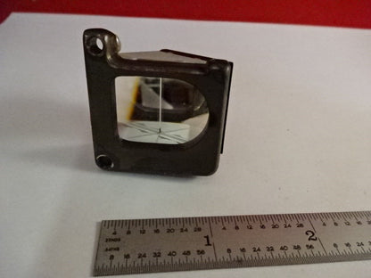 GLASS PRISM OLYMPUS JAPAN HEAD OPTICS MICROSCOPE PART AS IS &2-A-04