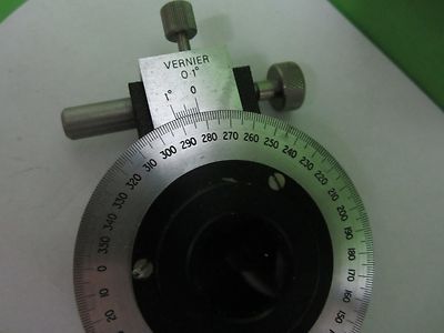 OPTICAL KARL LAMBRECHT VERNIER  POLARIZER ROTABLE AS IS OPTICS BIN#65-07