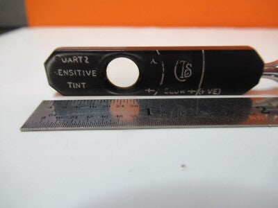 CTS QUARTZ LAMBDA SLIDE POLARIZATION OPTICS MICROSCOPE PART AS PICTURED A7-A-11A