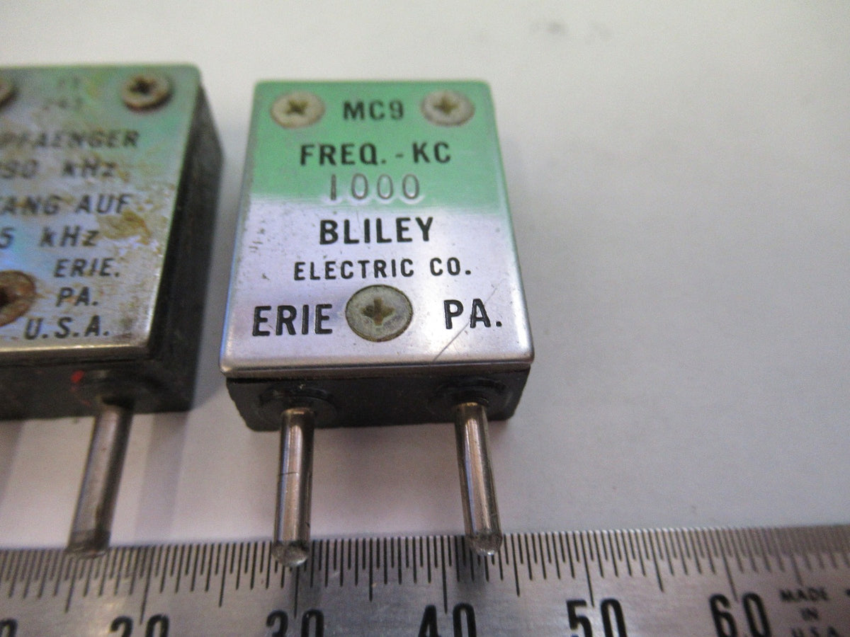 Bliley Electric Co. Wwii 1000 kHz Resonator Quartz Frequency Control