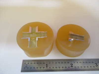 Los 2 Stück METALLOGRAPHISCHES METALLQUERSCHNITTPROBE MIKROSKOPISCHE PROBE &amp;A7-A-30