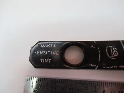 CTS QUARTZ LAMBDA SLIDE POLARIZATION OPTICS MICROSCOPE PART AS PICTURED A7-A-11A
