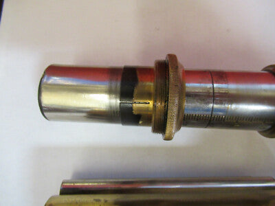 ANTIQUE ERNST LEITZ BRASS TUBUS + NOSEPIECE MICROSCOPE PART AS PICTURED Q3-B-85