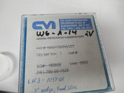 Optical Fused silica UV Glass Wedge Cvi Optics