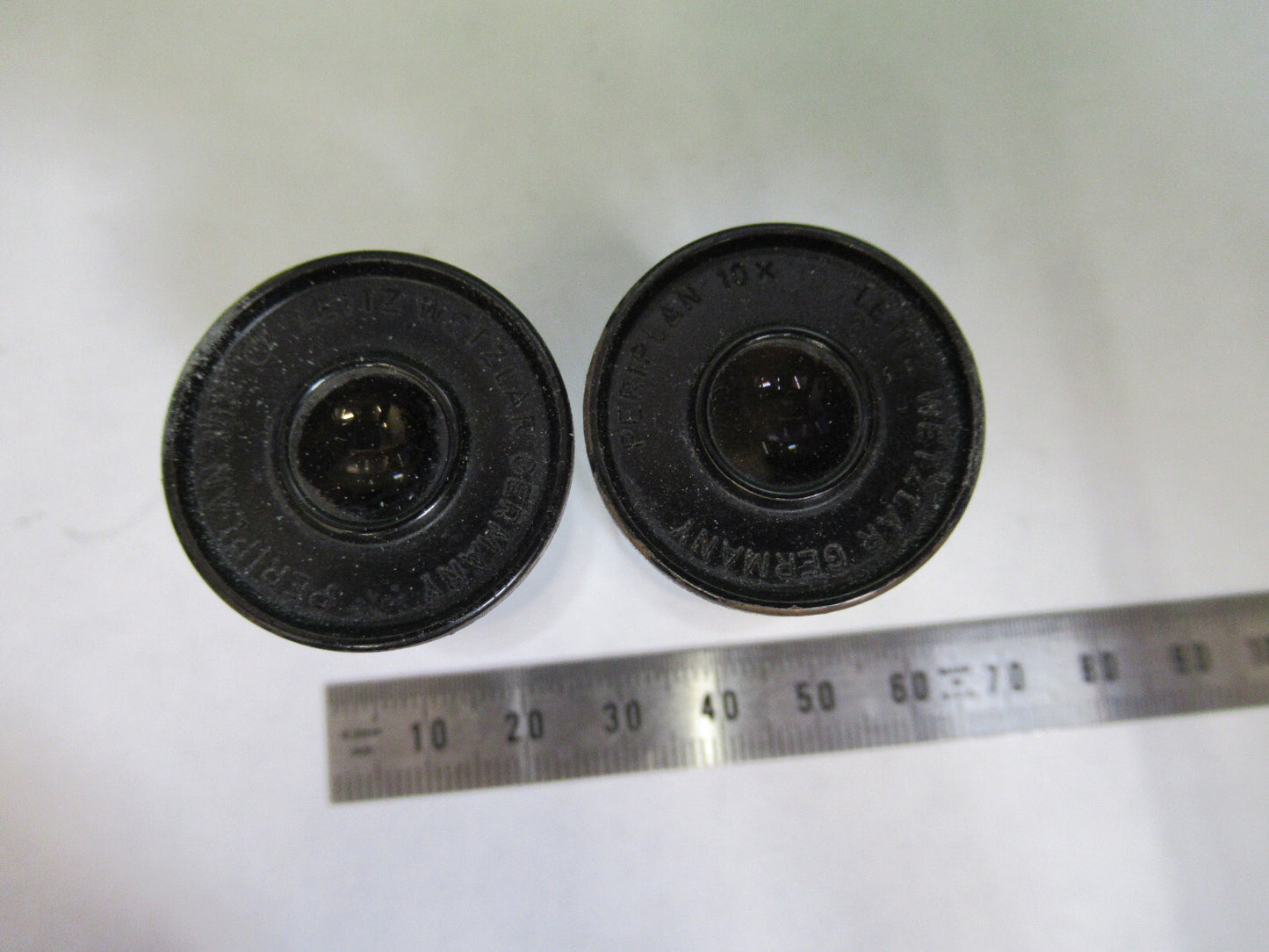 LEITZ WEZTLAR PAIR EYEPIECES 10X OPTICS MICROSCOPE PART AS PICTURED X4-A-34