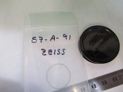 CARL ZEISS RETICLE OCULAR OPTICS MICROMETER MICROSCOPE PART AS PICTURED S7-A-91