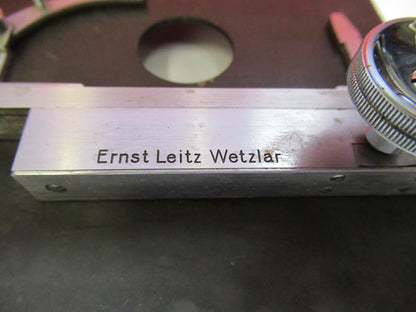 Ernst Leitz Weztlar Germany Xy Table Stage Brass Microscope Part