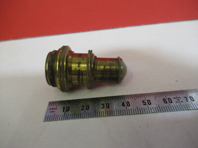 ANTIQUE BAUSCH LOMB "1/12" OBJECTIVE LENS MICROSCOPE PART AS PICTURED #aB7-A-21