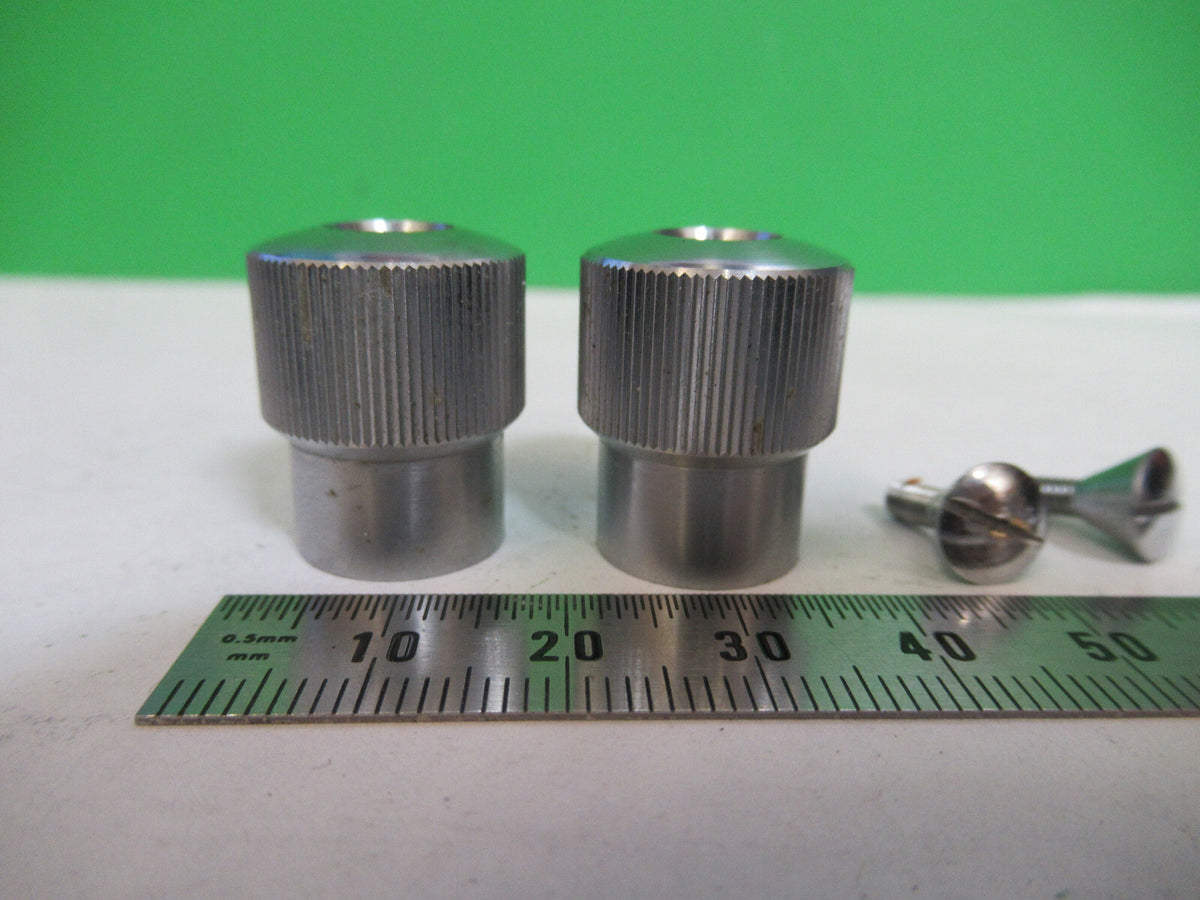 UNITRON JAPAN SET KNOBS MICROSCOPE PART AS PICTURED &Z1-A-137