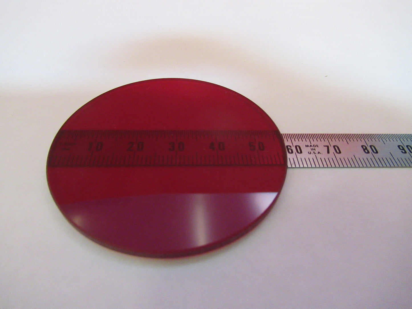 OPTICAL GLASS RED FILTER MIL SPEC LASER OPTICS  AS PICTURED T1-A-77