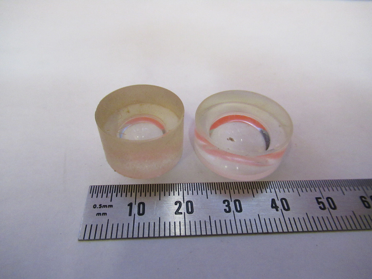 LOT 2ea OPTICAL GLASS LENS PLANO CONCAVE PL-CC OPTICS X3-B-56