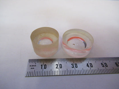 LOT 2ea OPTICAL GLASS LENS PLANO CONCAVE PL-CC OPTICS X3-B-56