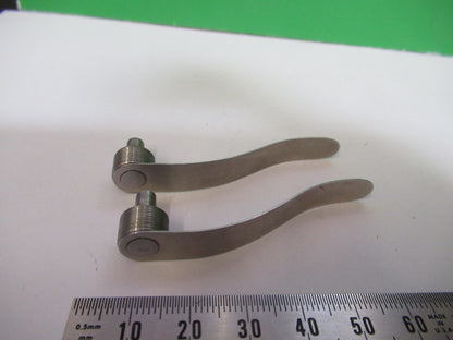 BAUSCH LOMB PAIR CLIPS STAGE MICROSCOPE PART AS PICTURED X5-A-63