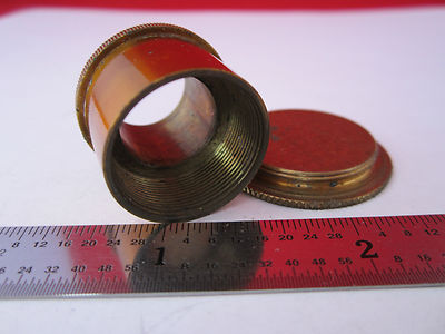Lot 2 Ea Vintage 1800's Brass Microscope Pieces